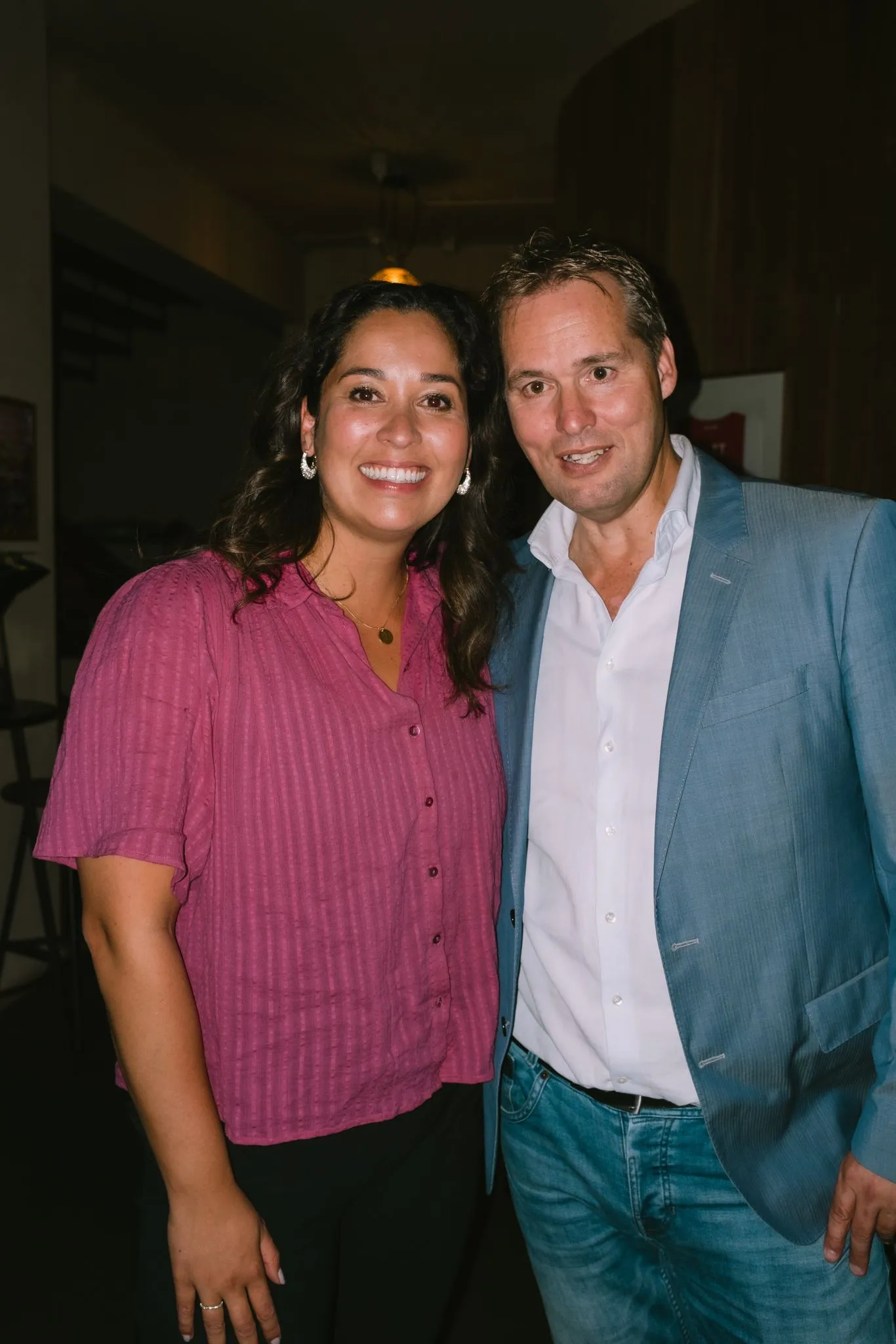 Ranomi Kromowidjojo en Jasper Boks bij de boekpresentatie. Foto: Joy Hansson. 