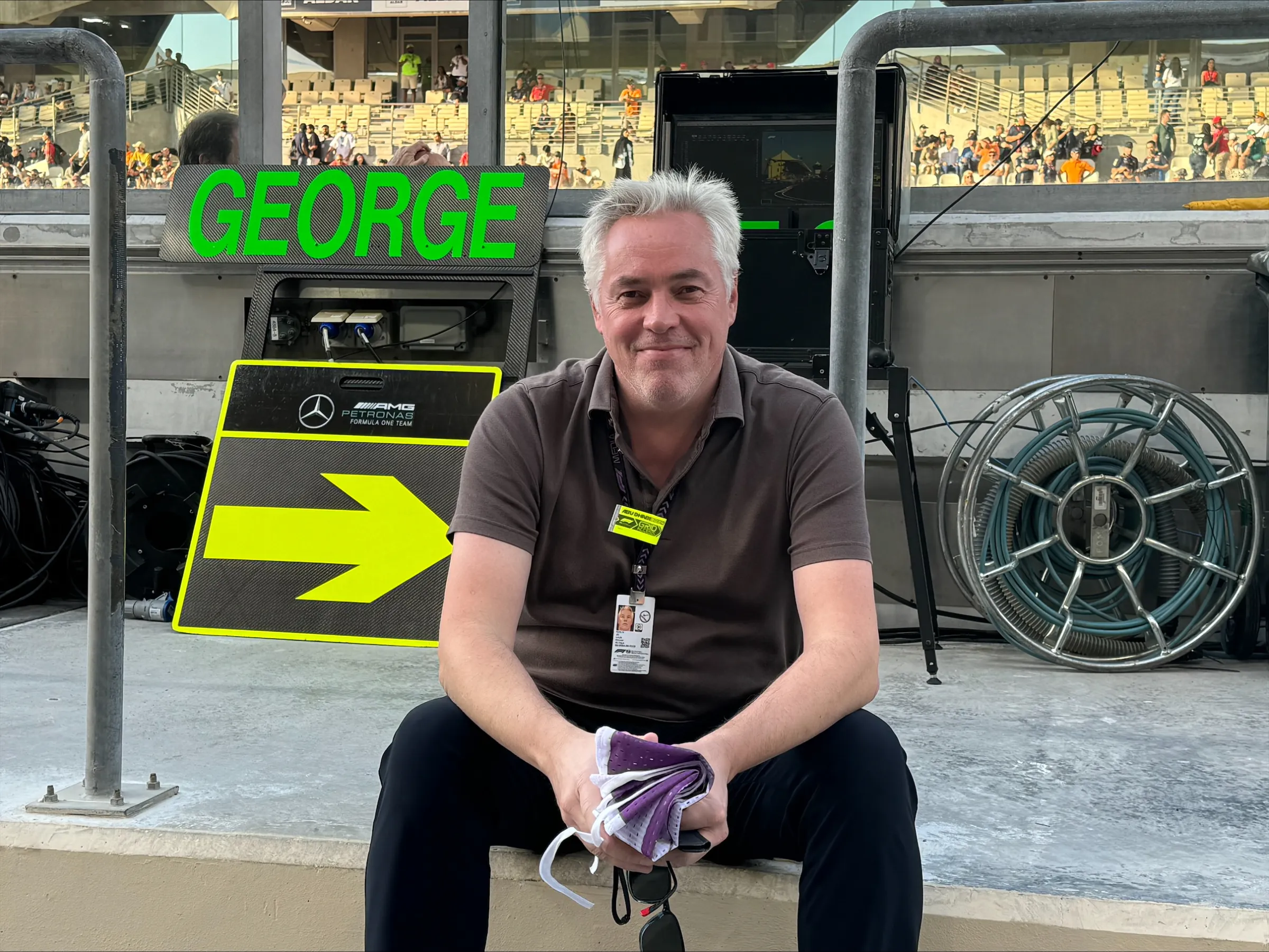 Louis Dekker op het circuit van Abu Dhabi.
