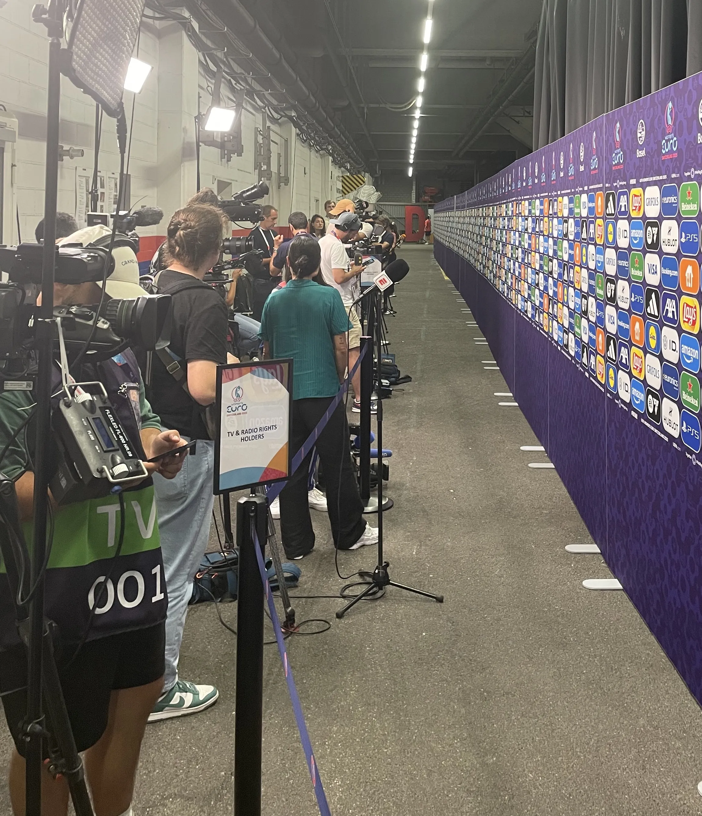 De mixed zone in Basel.