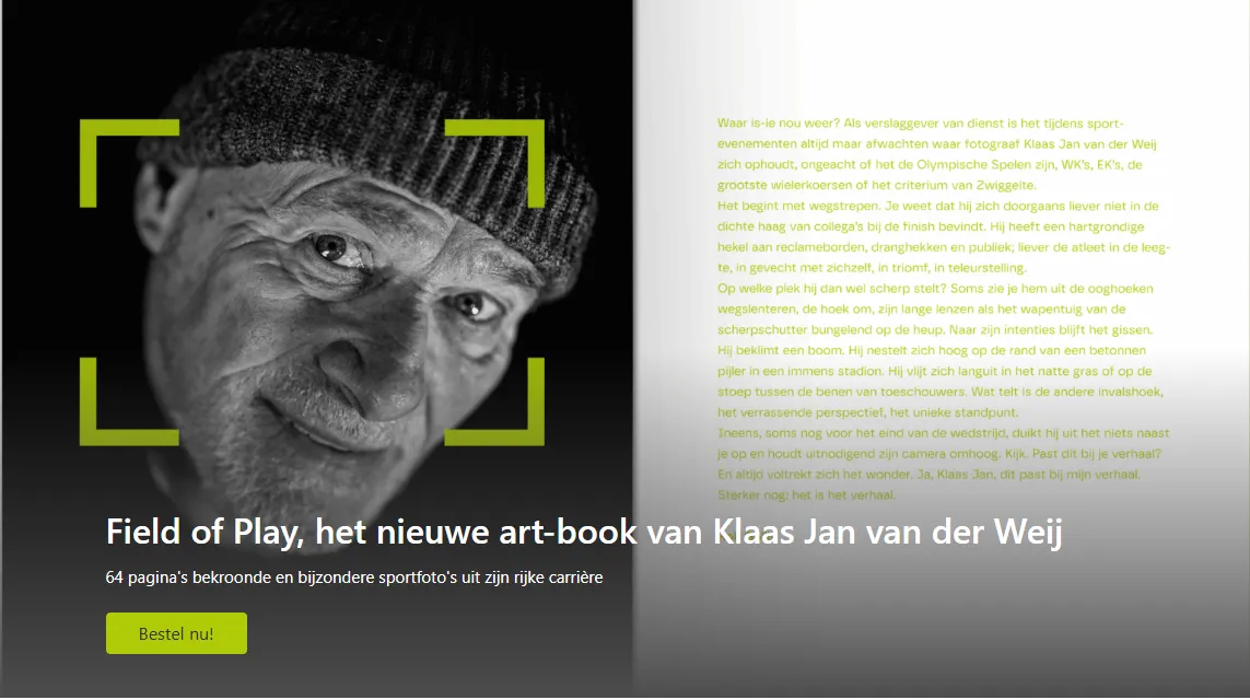 KJ toont in artbook Field of Play overzicht van 35 jaar sportfotografie