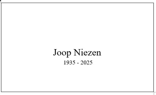 In Memoriam: Joop Niezen had behalve een kritische ook een heel mooie pen