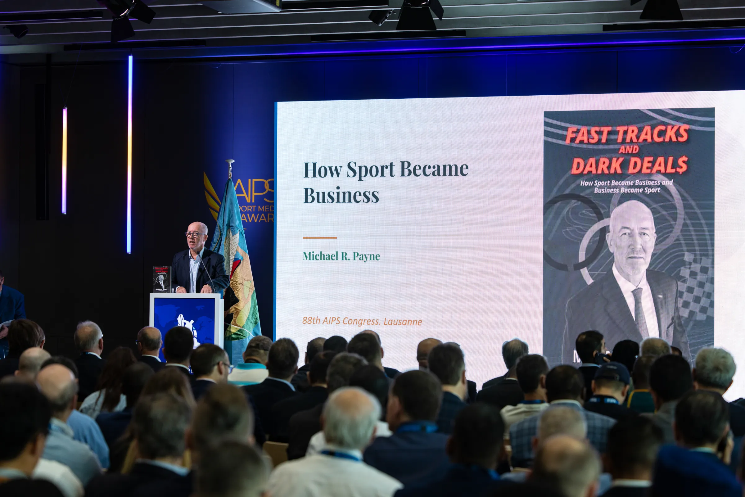 Payne beschrijft op AIPS-congres transformatie van sport naar entertainment